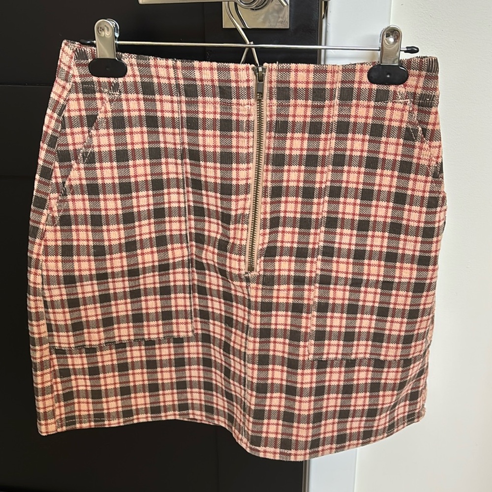 Wild Fable Plaid Skirt with Front Zipper